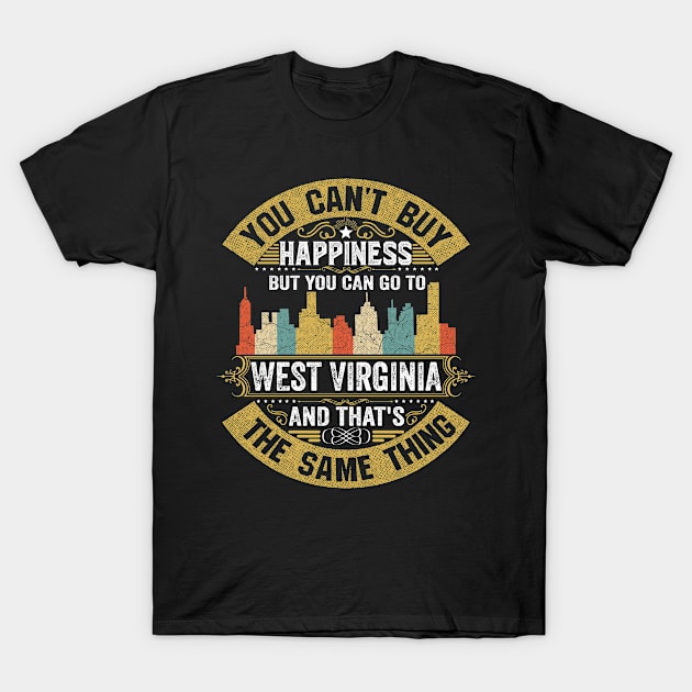 West Virginia State Flag I Love West Virginia Strong Native West Virginia Home Map T-Shirt by BestSellerDesign